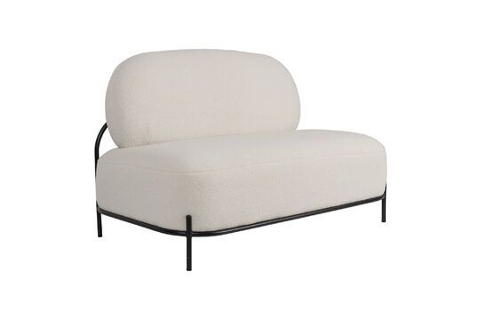 2-Sitzer-Sofa aus beigem Stoff Polly