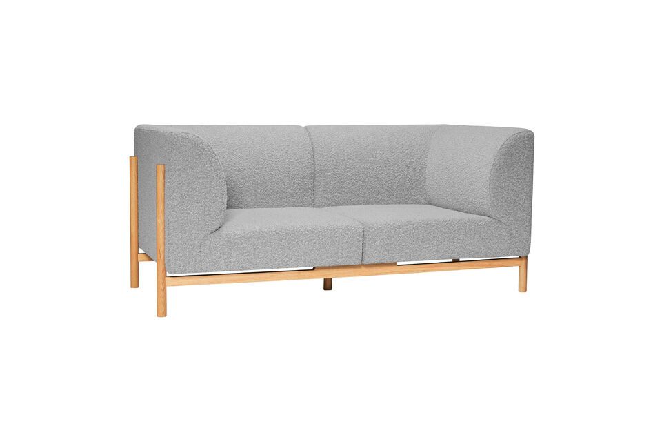 2-Sitzer-Sofa aus Eichenholz in grau Moment Hübsch