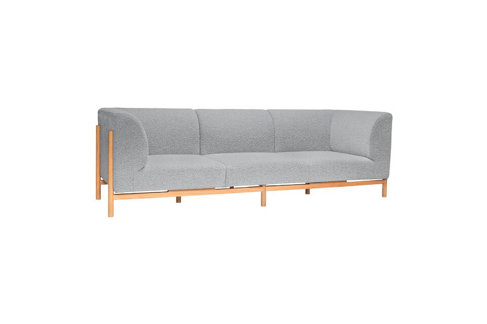 3-Sitzer-Sofa aus grauem Eichenholz Moment Hübsch