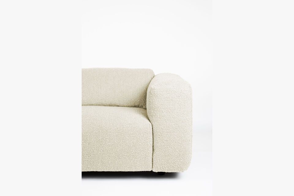 3-Sitzer-Sofa aus weißem Stoff Wings - 3