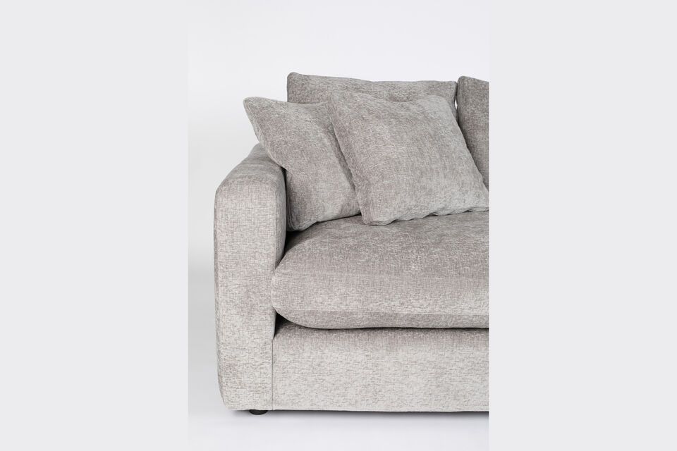 3-Sitzer-Sofa in grauem Stoff Sense - 3