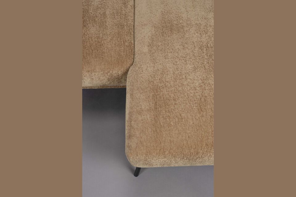 3-Sitzer-Sofa mit Camel-Stoff rechts Harper - 4