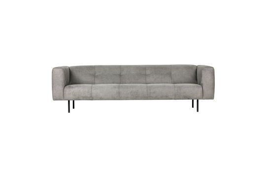 4-Sitzer-Sofa aus hellgrauem Stoff Skin