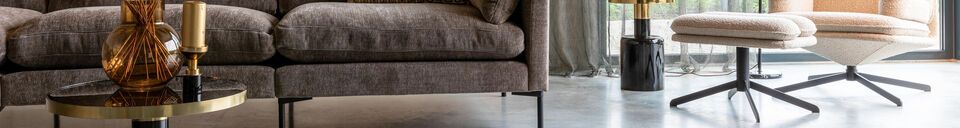 Materialbeschreibung 5-Sitzer-Sofa aus beigem Stoff Summer