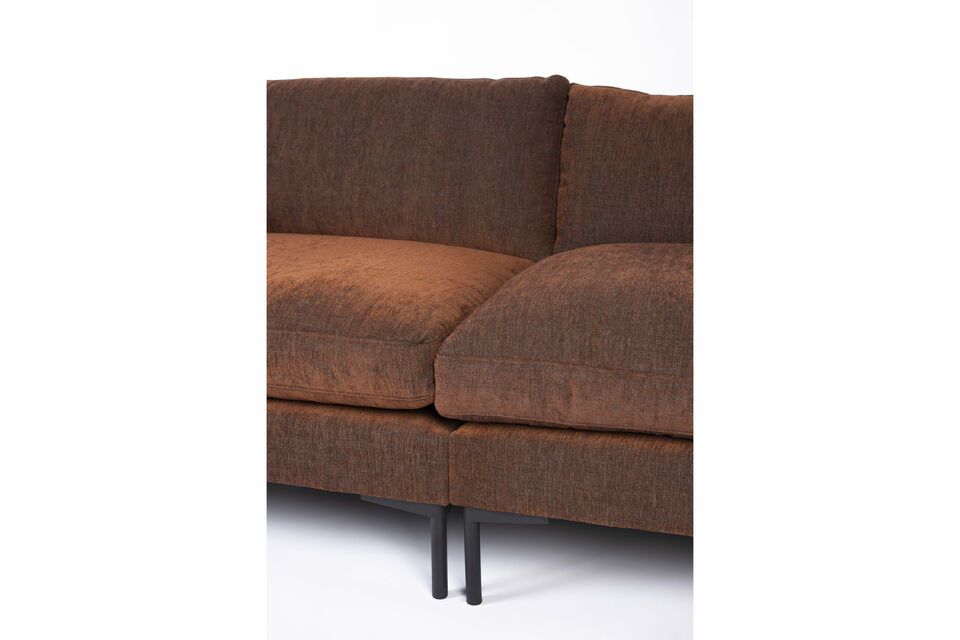 5-Sitzer-Sofa aus braunem Stoff Summer - 3