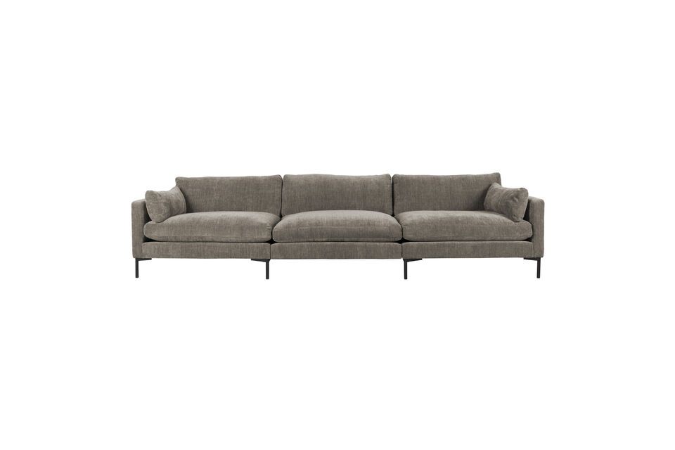 5-Sitzer-Sofa aus grauem Stoff Summer Zuiver