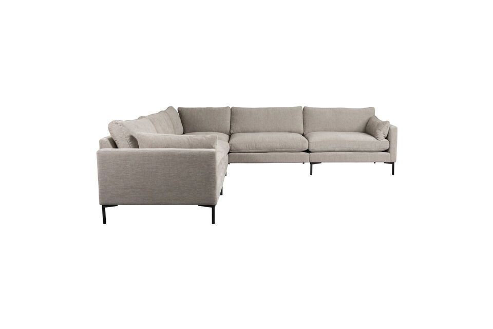 7-Sitzer Ecksofa in beigem Stoff Summer - 1