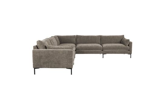 7-Sitzer-Ecksofa mit braunem Stoffbezug Summer ohne jede Grenze