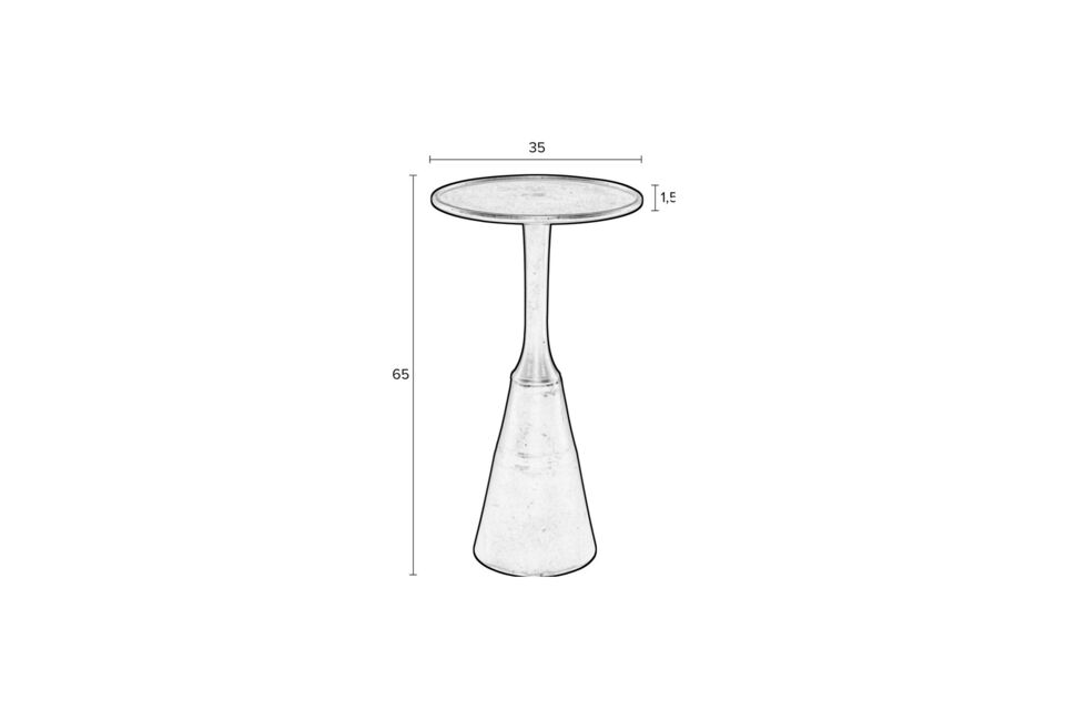 Beistelltisch aus schwarzem Aluminum Noah - 7