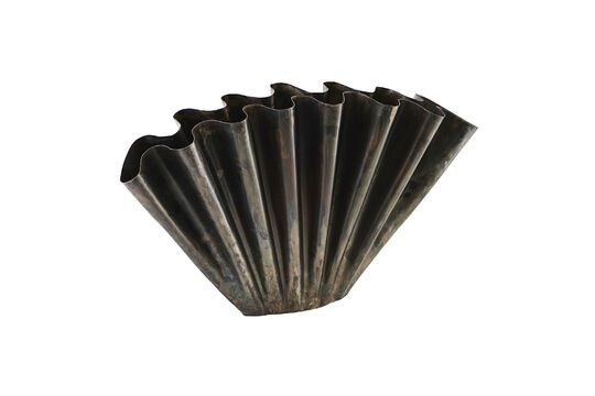 Braune Metallvase Flood