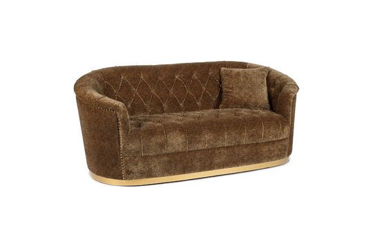 Braunes 2-Sitzer-Sofa aus Stoff Panther ohne jede Grenze