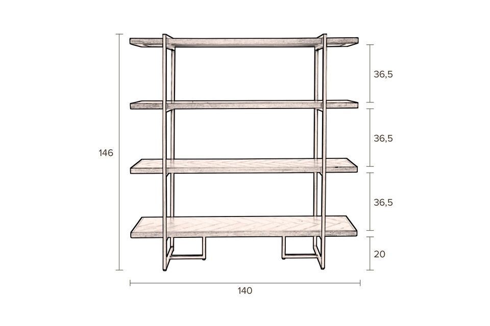 Bücherregal aus Eichenholz Class - 17