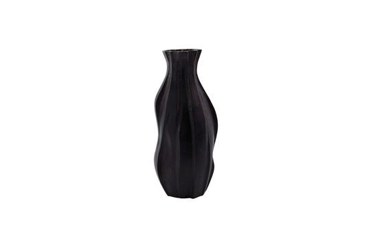 Buddy Vase aus Aluminium Messing schwarz