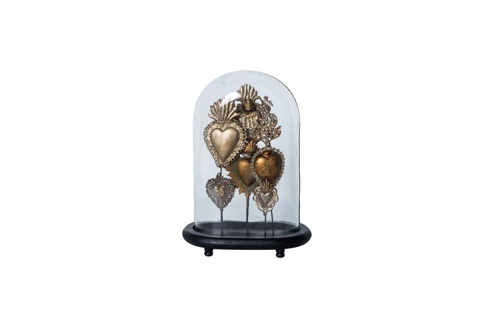 Dekorative ovale kupferfarbene Metallfigur Ex-Voto Chehoma