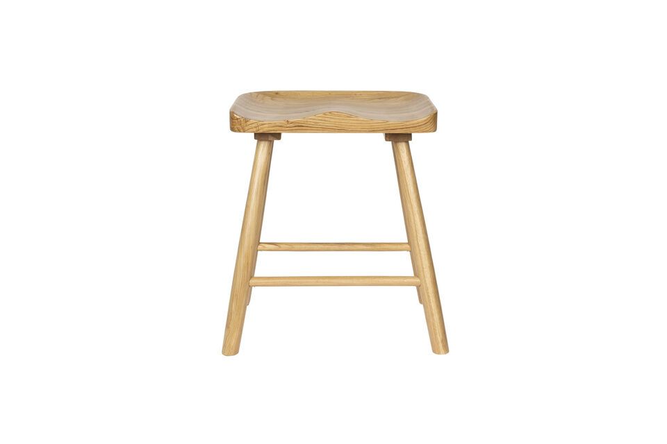 Hocker aus braunem Holz Vander - 1