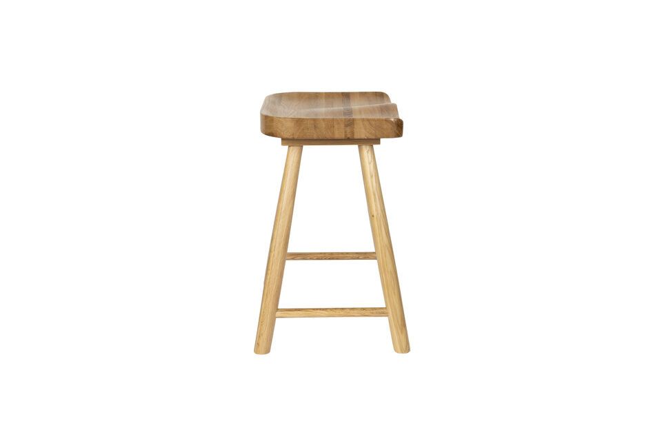 Hocker aus braunem Holz Vander - 2