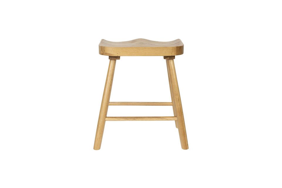 Hocker aus braunem Holz Vander - 4