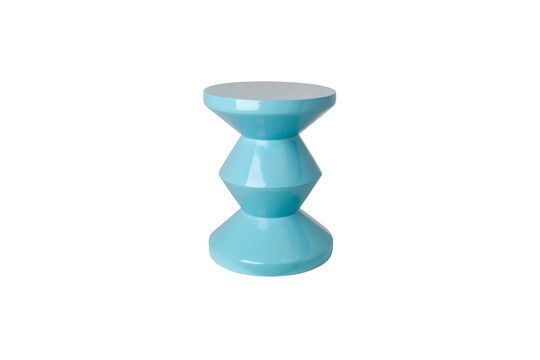 Hocker aus Fiberglas hellblau Zig zag ohne jede Grenze