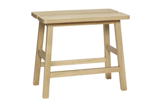 Hocker aus hellem Eichenfurnier Ground