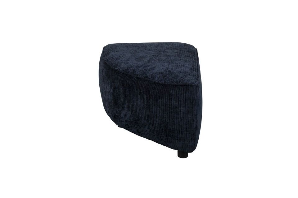 Hocker linkes Element 1-sitzig in blauem Stoff Hunter - 2