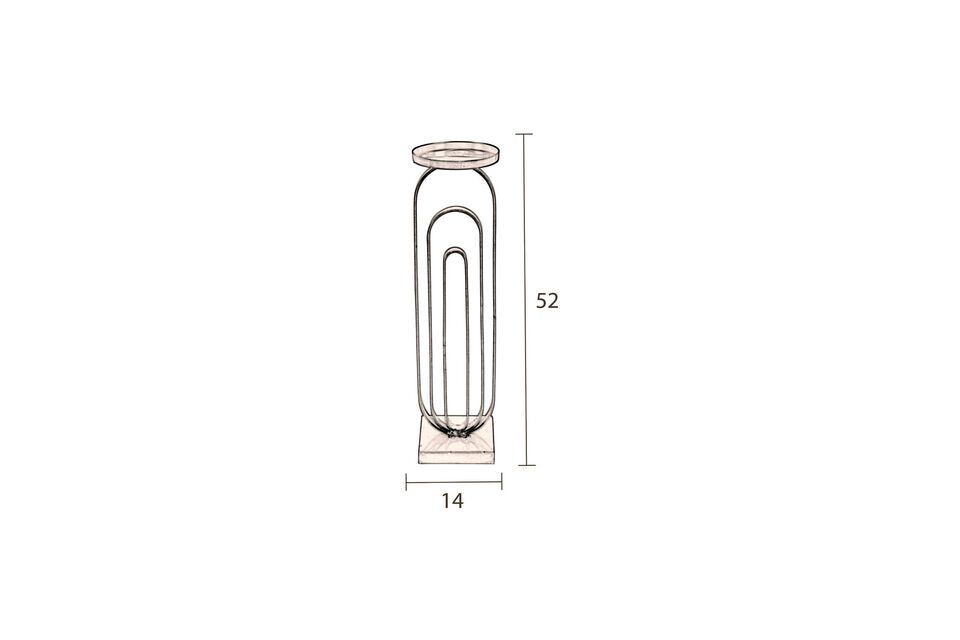 Kleiner Kerzenhalter aus vergoldetem Eisen Proa - 7