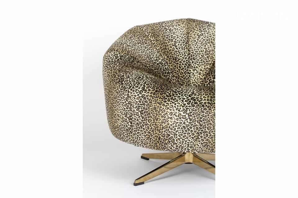 Lounge-Sessel mit mehrfarbigem Stoffbezug Panther - 7