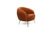 Miniaturansicht Orangefarbener Samt-Sessel Curvy 1