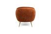 Miniaturansicht Orangefarbener Samt-Sessel Curvy 8