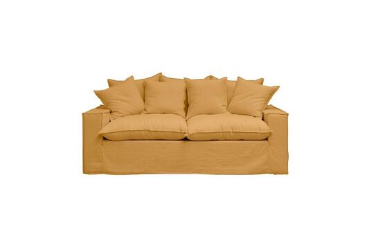 Orangefarbenes 3-Sitzer-Sofa aus Baumwolle Candela