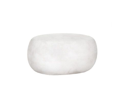 Outdoor-Hocker aus weißem Ton Pebble