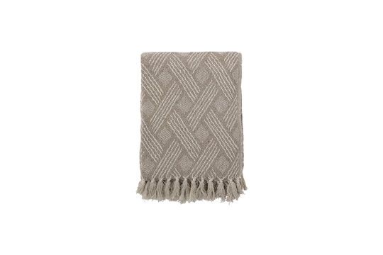 Plaid aus recycelter Baumwolle beige Ghina ohne jede Grenze