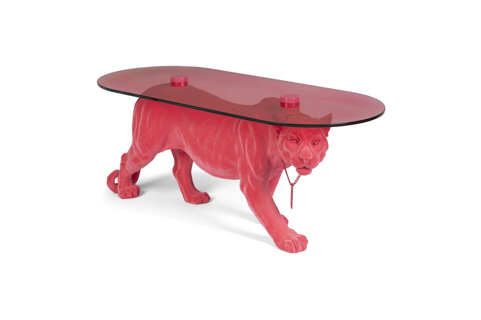 Rosafarbener Aluminium-Couchtisch Dope Bold Monkey