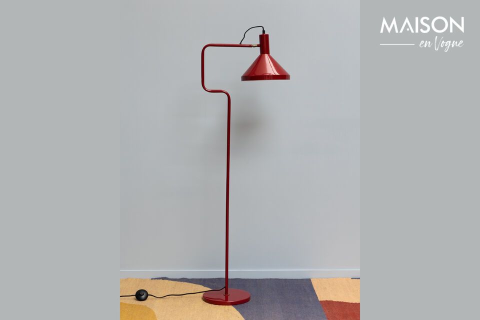 Rote Metall-Stehlampe Baltimore Chehoma