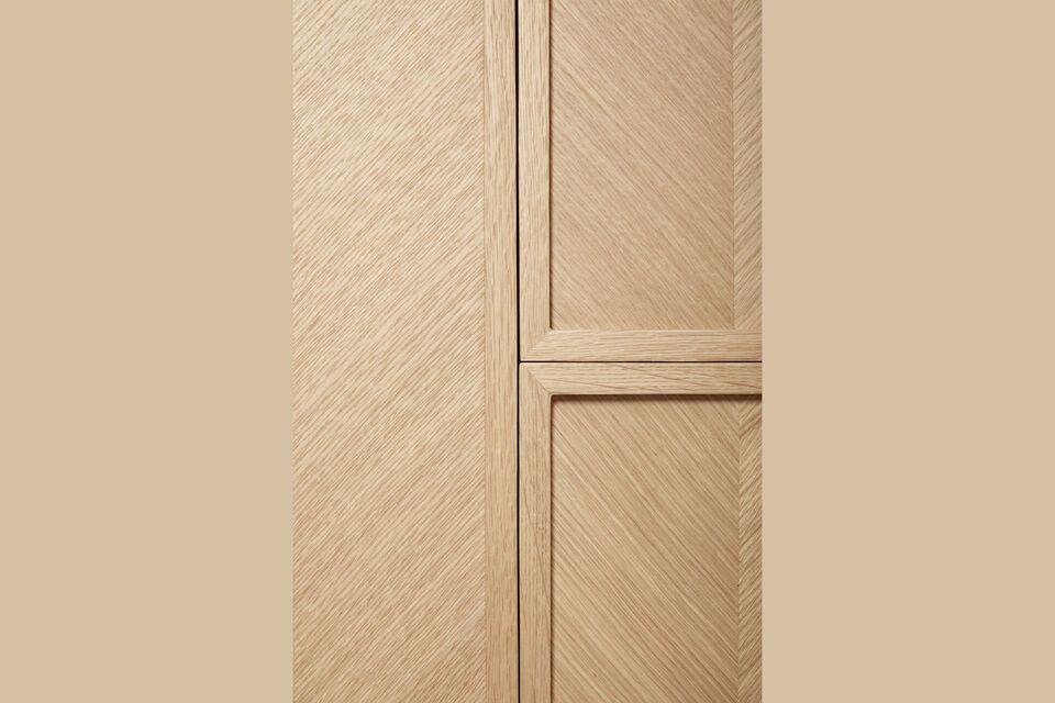 Schrank in hellem Eichenfurnier Herringbone Größe L - 6