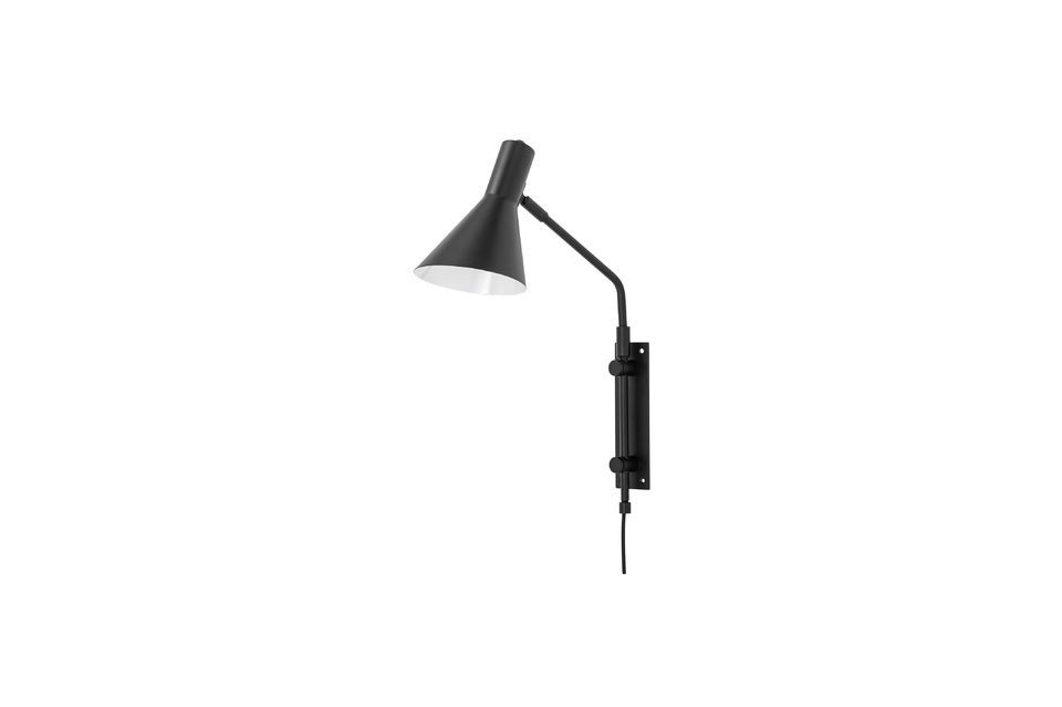 Schwarze Wandlampe aus Metall Edil Bloomingville - 45cm