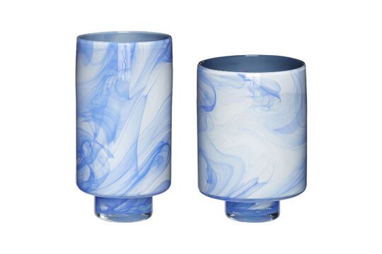 Set aus zwei blauen Glasvasen Cloud ohne jede Grenze