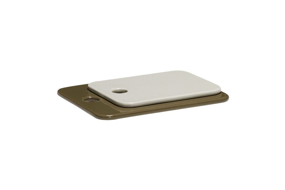 Das 2er-Set Amare Tabletts in Olive und Sand ist 16 cm lang