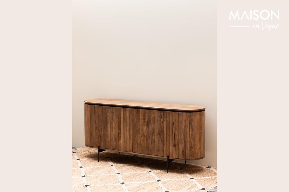 Sideboard aus dunklem Holz Türen Chehoma