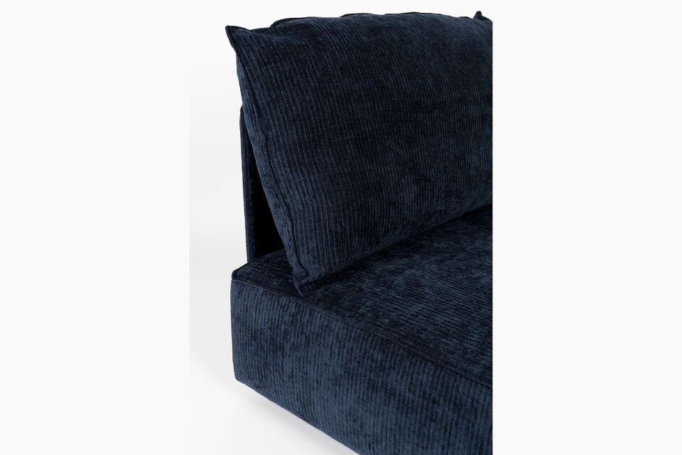 Sofaelement 1-sitzig in blauem Stoff Hunter - 4