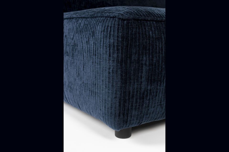 Sofaelement 1-sitzig in blauem Stoff Hunter - 5