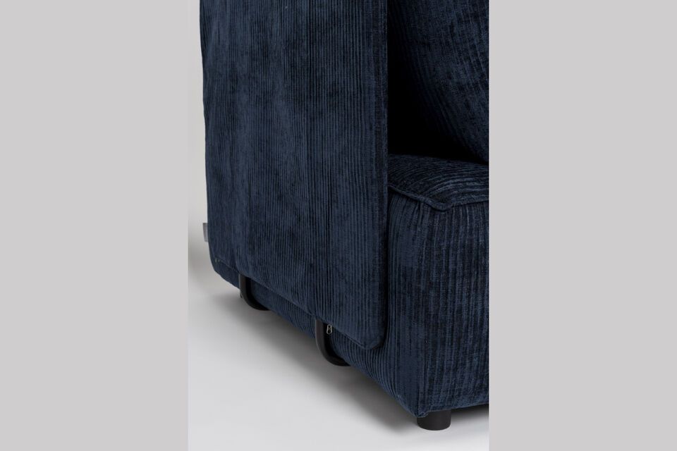 Sofaelement 1-sitzig in blauem Stoff Hunter - 6