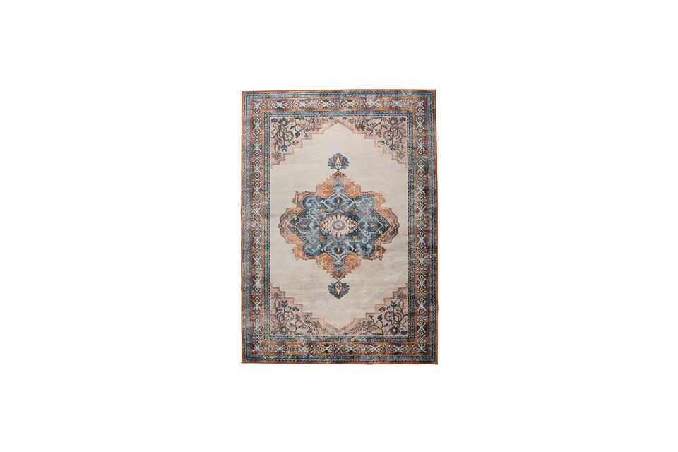 Teppich 240x170 cm aus blauem Stoff Mahal DutchBone