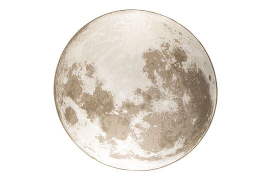 Teppich 280x280 cm aus beigem Stoff Moon