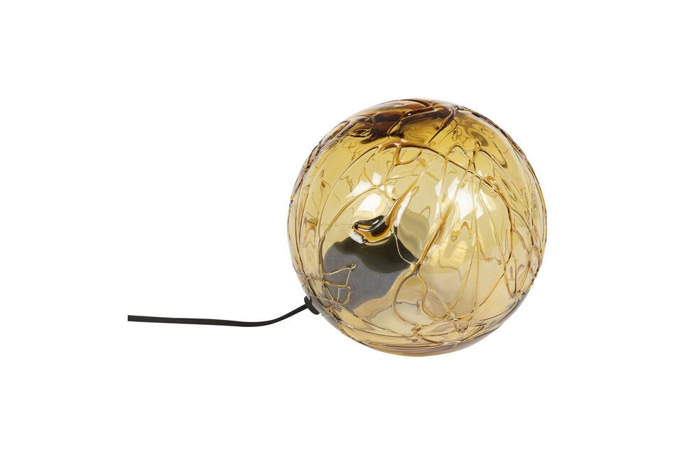 Tischlampe aus goldfarbenem Glas Lune - 8