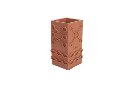 Vase aus Beton terracotta 25 cm Graphic