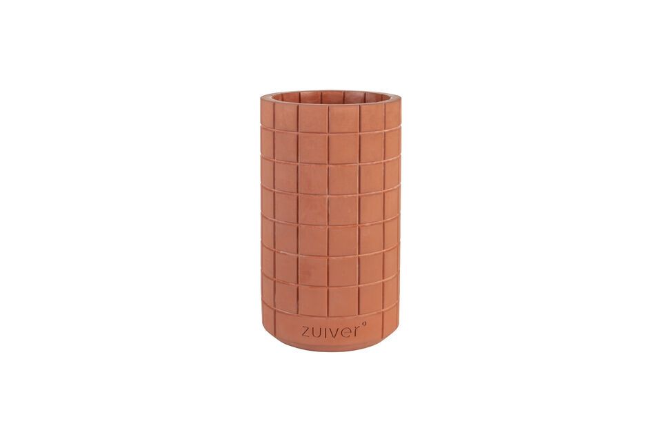 Vase aus braunem Beton 26 cm Fajen Zuiver