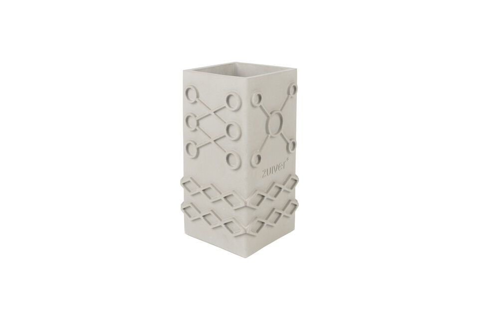 Vase aus grauem Beton 25 cm Graphic Zuiver