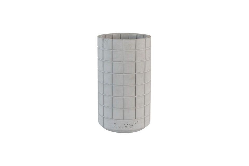 Vase aus grauem Beton 26 cm Fajen Zuiver