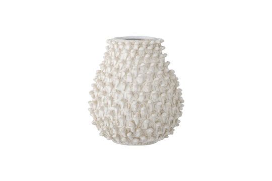 Vase aus naturfarbenem Sandstein H25 Spikey