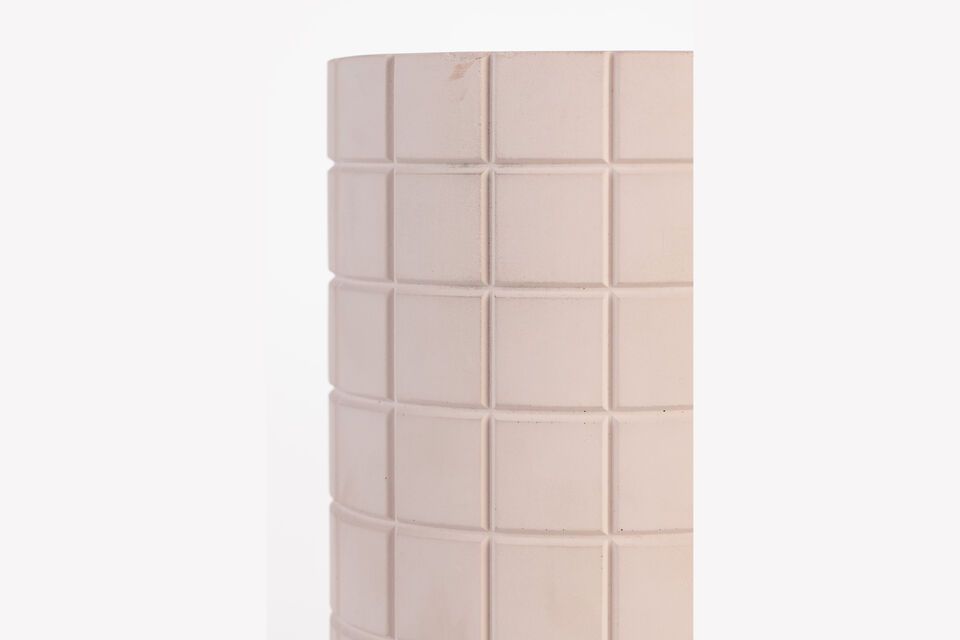 Vase aus rosa Beton 26 cm Fajen - 5